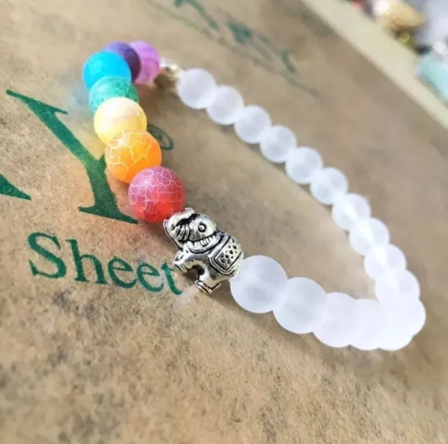 Pulsera de energía de Yoga para hombres y mujeres, brazalete de piedra de oració