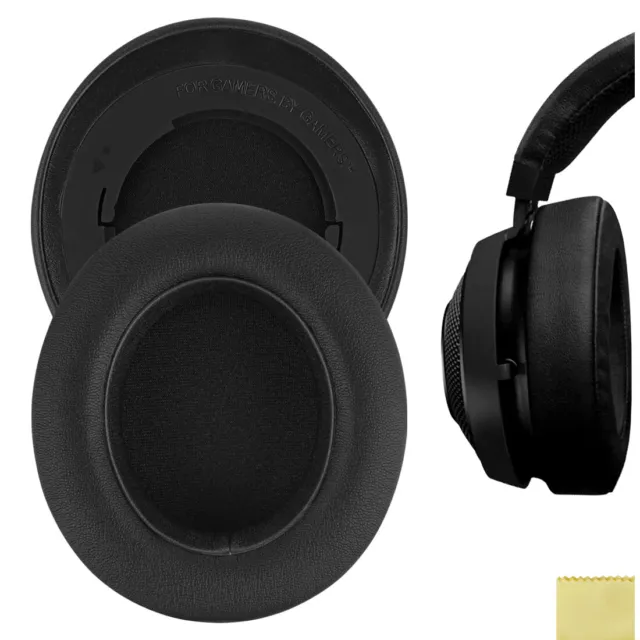 Geekria Protein Leder Ohrpolster für Razer Kraken Pro V2 Kopfhörer (schwarz)