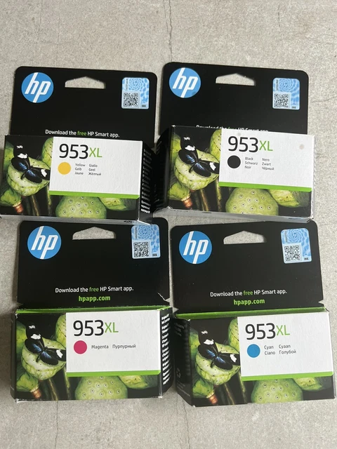 Original HP 953xl Drucker Tintenpatronen SET (Schwarz, Magenta, Cyan, Gelb)