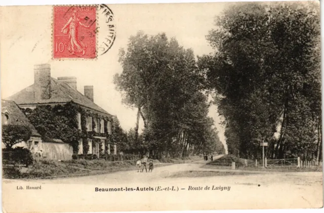 CPA BEAUMONT-les-ALTELS - Route de Luigny (179970)