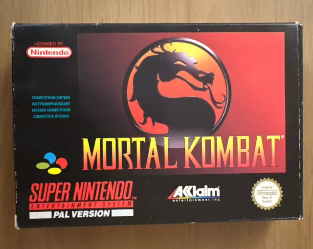 Super nintendo game Mortal Kombat Acclaim pal version