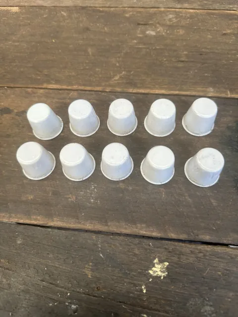 Genuine Oil Bottle Caps X 10 NOS White Grade A