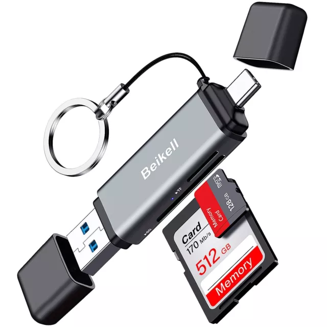 Beikell Lettore di Schede SD  Supporto OTG  Alta Velocità Adattatore USB 3.0 ...