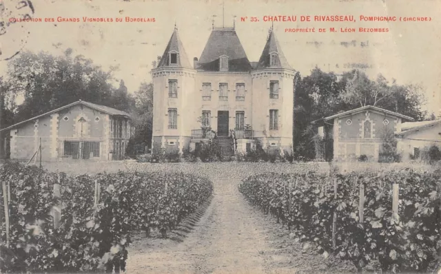 Cpa 33 Le Chateau De Rivasseau Pompignac