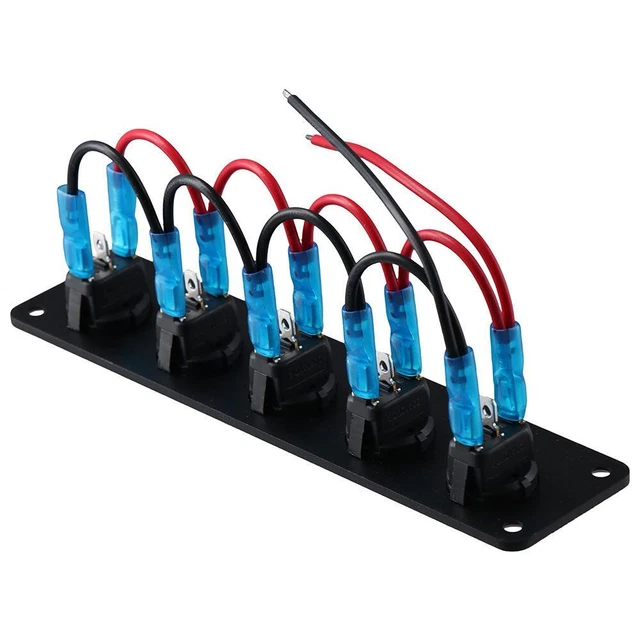 5 Way Rocker Switch ON-OFF 5 GANG Lighted Rocker 20A 12V Switch Toggle Car Or Boat $20.04 ...