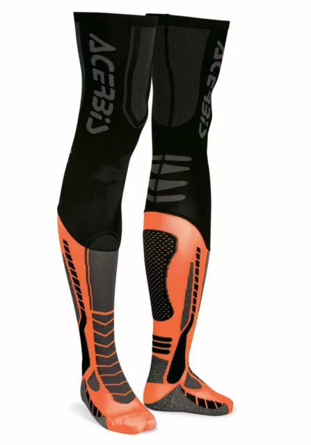 Calze Alte Moto Sotto Ginocchiere Rinforzate Acerbis Socks X-Leg Arancione 39/41