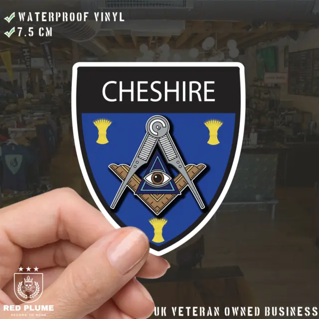 Cheshire Masonic Shield Sticker