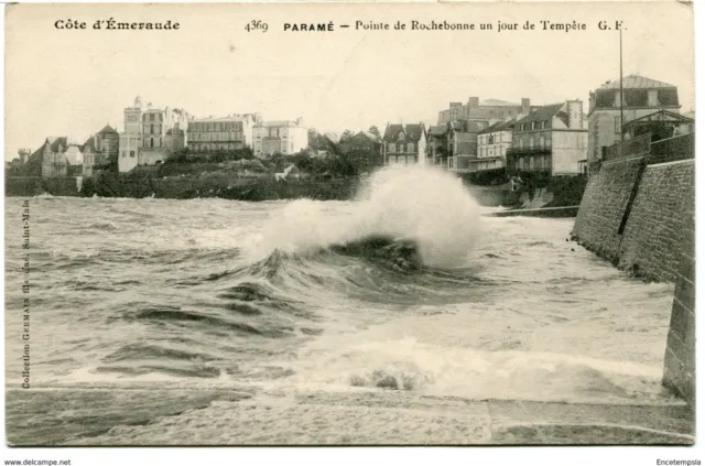CPA - Carte postale - France -- Paramé - Pointe de Rochebonne un jour de tempête