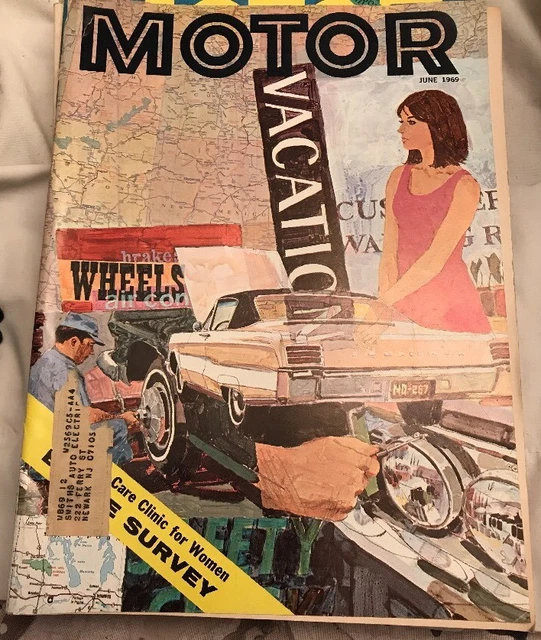 VINTAGE JUNE 1969 "Motor Magazine" Cars Advertising Articles Rare Htf