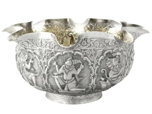 Antique Burmese Silver Bowl, Circa 1880 3