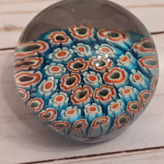 Vintage Millefiori Art Glass Paperweight