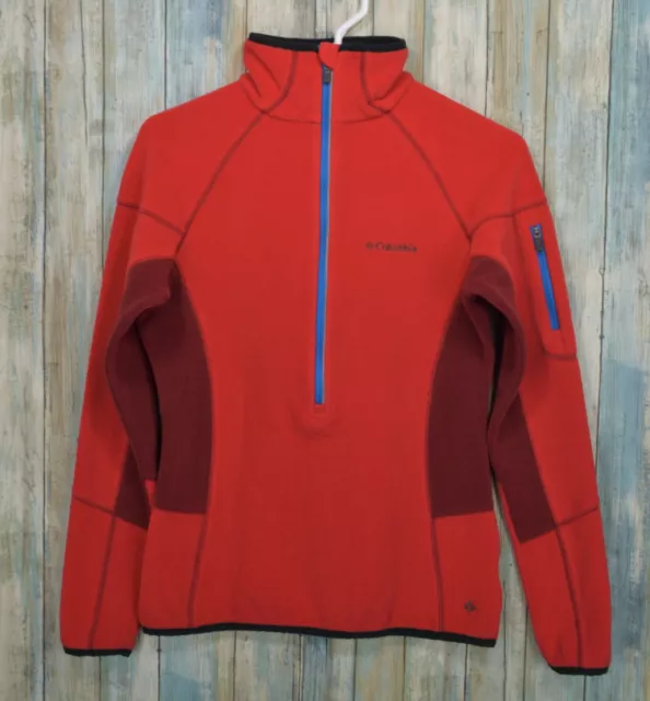 Columbia Omni Heat 360 Jacket Size XS Thermal 1/2 Zip Red Fleece Pullover
