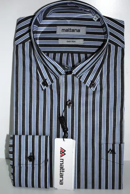 Pratica Idea Regalo Uomo Camicia Sport Button Down Puro Cotone Poco Stiro Tg 38