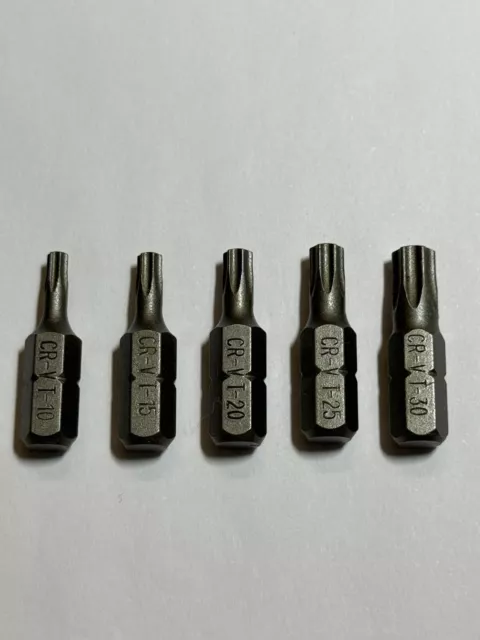 Bits für Torx T10 T15 T20 T25 T30 T40 Bit Set Sortiment CR-VT 3