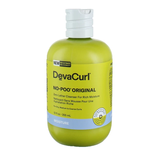 4 Pack DevaCurl No-Poo Original Lightweight Hair Cleansing Moisture, 12 fl oz