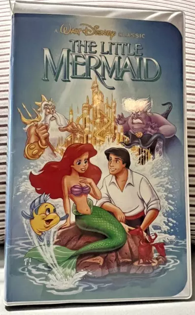 The Little Mermaid   -  Banned Cover Disney Black Diamond Edition Vhs      Rare!