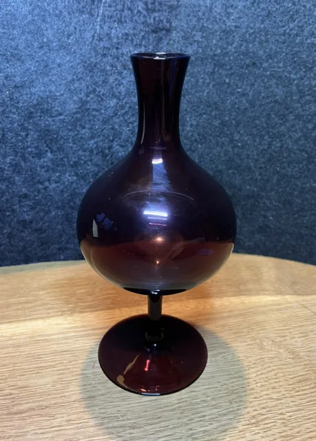 MID CENTURY Vase GLAS 50er 60er lila