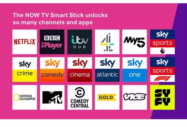 Brand new Now TV Smart Stick latest nowtv Netflix bbci HD streamer itv 3