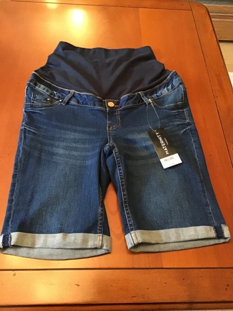 Nuevos pantalones cortos de mezclilla de algodón azul Peacocks con estiramiento talla 10
