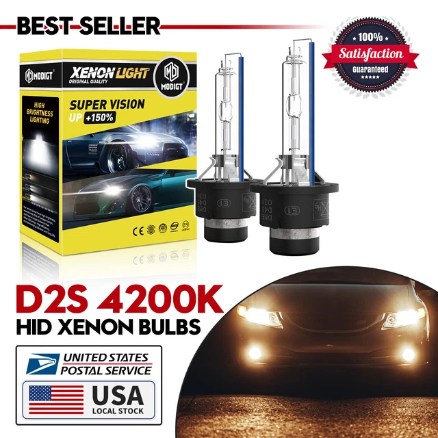 Set of 2 4200K D2S HID Xenon Bulbs Headlight For Mercedes-Benz SL500 2000-2002