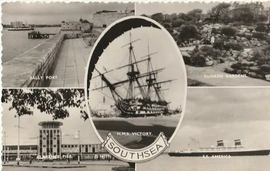 Southsea Multi Scene Postcard RP. D16777 Copyright ShoeSmith & Etheridge Ltd