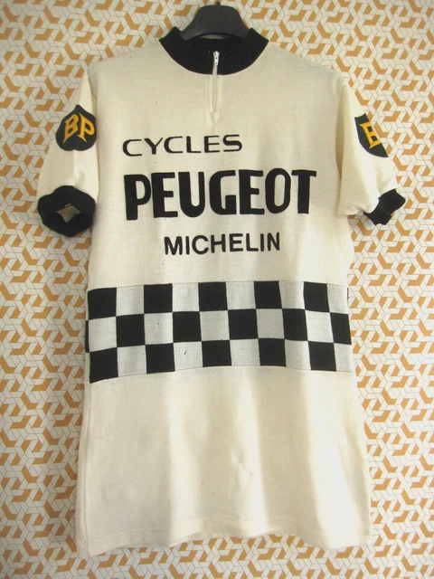 Maillot PEUGEOT-ESSO-MICHELIN 1970s Vintage Tour de France Historique