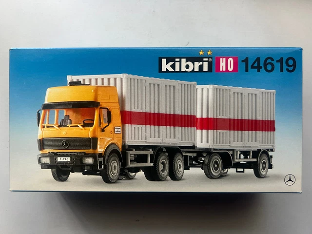 KIBRI 14619 MB 3 Axle w/Container Trailer, Scale H0 1/87, Ref. A001 EUR ...