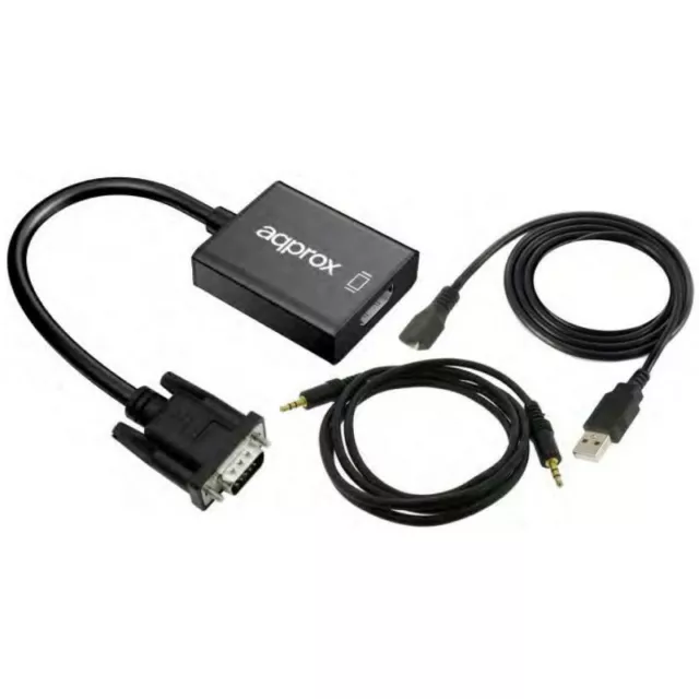 Adaptador Vga A Hdmi Con Entrada De Audio Approx Appc25