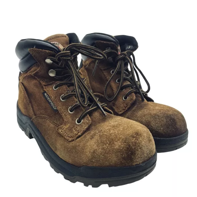 BRAHMA BOOTS WOMENS Size 8 Diane Hiking Suede Waterproof Lace Up