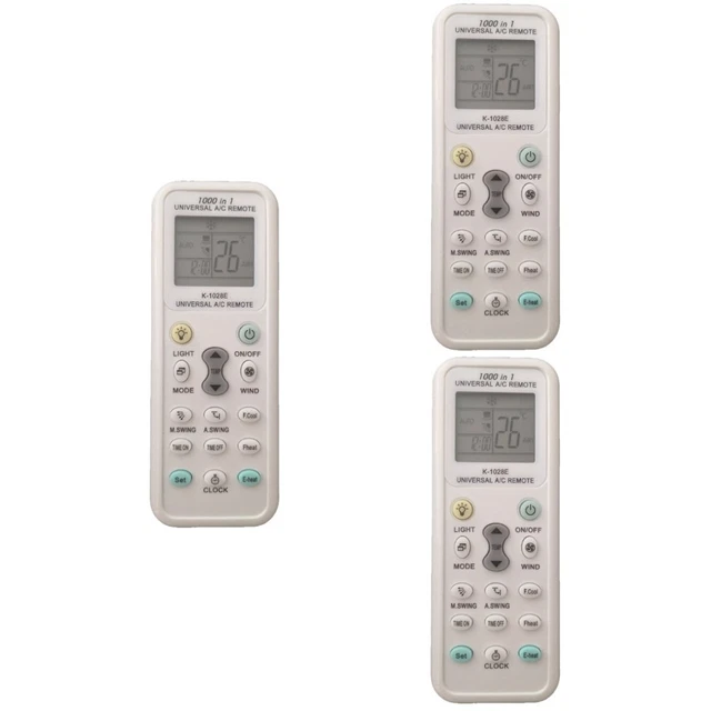 3 COUNT PORTABLE Air Conditioner Universal Conditioning Remote Controls ...