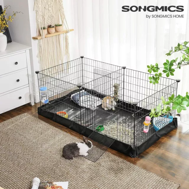 Songmics Small Animal Metal Playpen Rabbit Guinea Pig Enclosure Cage Fence