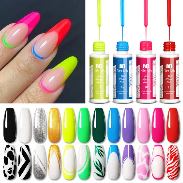 8 Ml Nail Art Gel Vernis À Ongles Doublure Gel Peinture Gel Uv Gel Manucure ₣