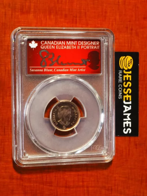 2012 1C Canada Cent Pcgs Brilliant Uncirculated Susanna Blunt Signed Last Cent!