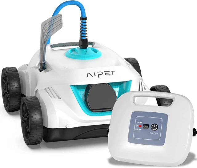 AIPER automatic Pool Cleaner, Robotic Pool Vacuum for above Ground Pools , White
