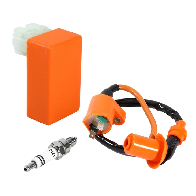 New Racing Performance CDI Ignition Coil Spark Plug For GY6 50CC 125CC 150CC AT