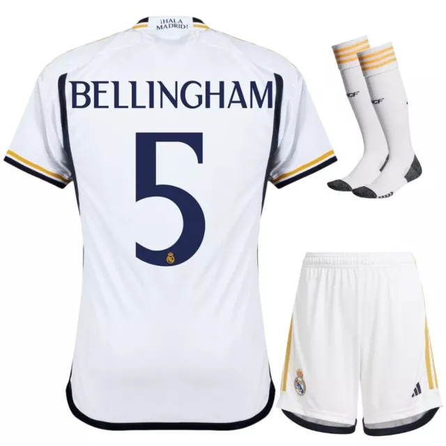 Equipacion camiseta para niño de Bellingham 23-24 blanca.Talla 18,22,24,26,28.