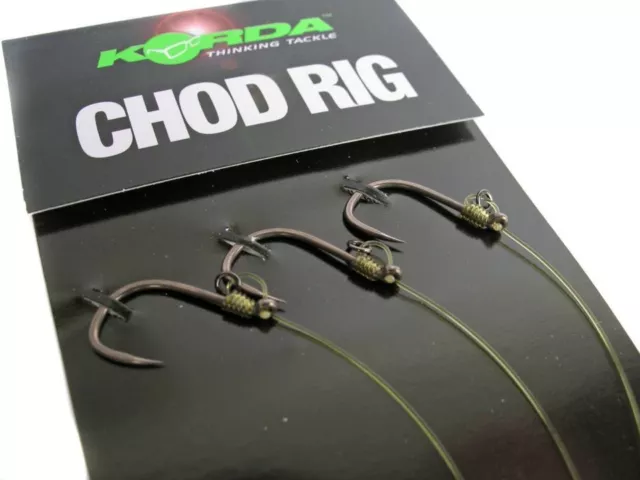 Korda NEW Ready Tied Chod/Choddy Carp Fishing Rigs Barbed Barbless *All Types*