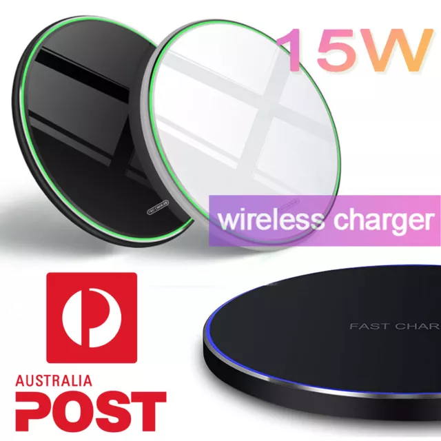 Qi Wireless Charger Charging Pad For iPhone14 13 12 11 Pro Max Plus X XR XS 8