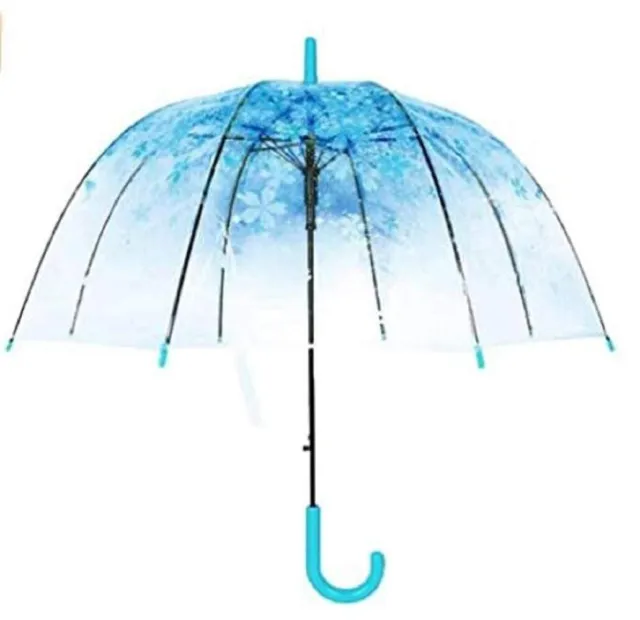 Clear Dome Umbrella Transparent Bubble Auto Open Umbrella Windproof for Rain