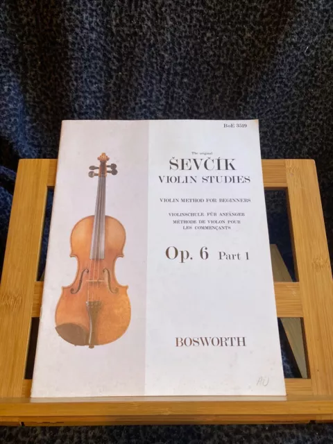 Sevcik L'École du violon études opus 6 partie 1 partition éditions Bosworth
