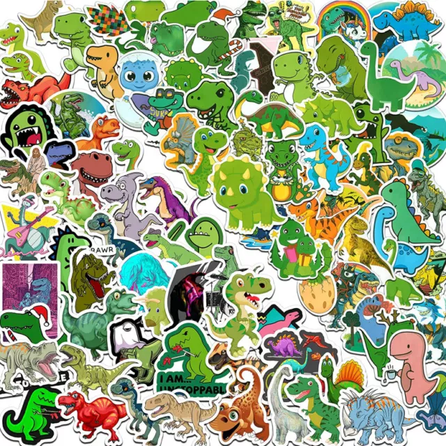 ⭐100 Stück Kinder Dino  Dinosaurier Style Aufkleber Stickerbomb Sticker Set Dino