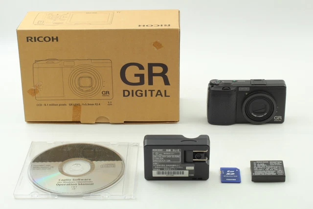 READ [ Near MINT w/SD card ] RICOH GR DIGITAL 8.1MP BLACK Digital Camera JAPAN