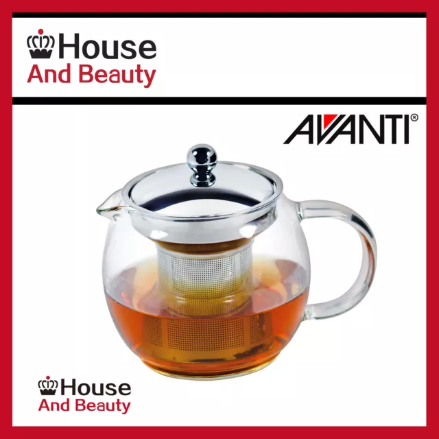 NEW Avanti Ceylon Glass Teapot 750ml Free Postage ! (RRP $50)