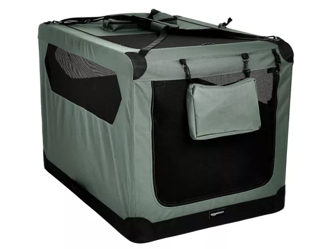 Basics Folding Portable Soft Pet Dog Crate Carrier Kennel - 42 X 31 X 31 Inches,