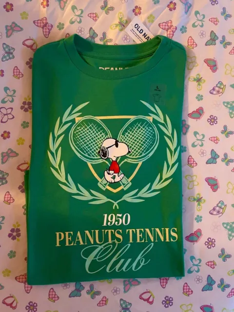 OLD NAVY Unisex Peanuts® Tennis Club Snoopy Graphic T-Shirt for Kids, NWT!