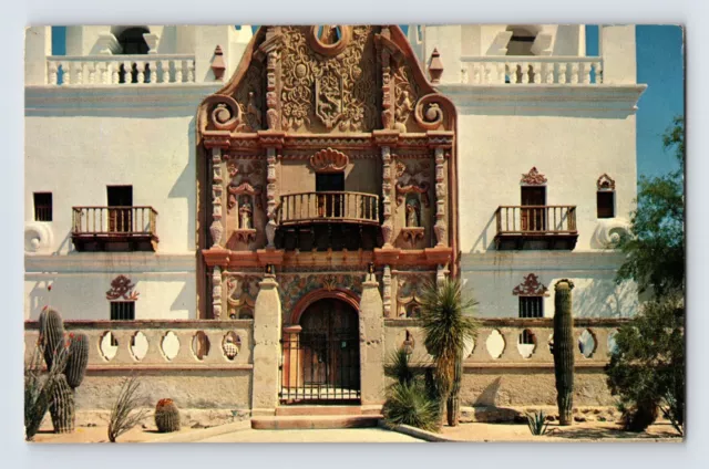 Postcard Arizona Tucson AZ Old Mission Facades San Xavier 1960s Unposted Chrome