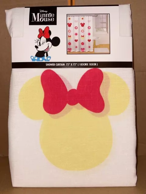 Disney MINNIE MOUSE ICONS SPRING FABRIC Shower Curtain NEW