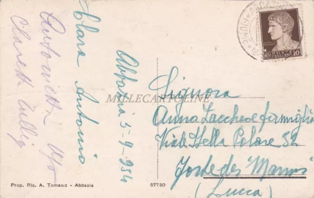 * CROATIA - Abbazia Opatija - Hotel Bristol Urania 1934 2