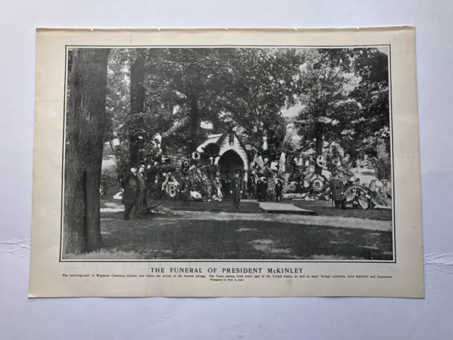 1901 Harpers Funeral Of President McKinley Canton Ohio Antique Print #21017