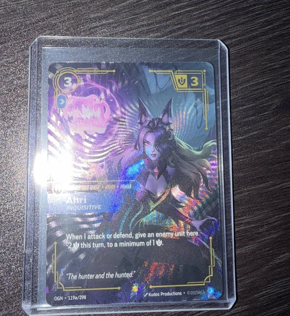 AHRI 2025 LEAGUE of Legends Riftbound English TCG OGN 119a/298 Alt Art ...